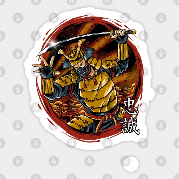 flame samurai Sticker by spoilerinc